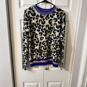 Central Park West Blue and Leopard Print